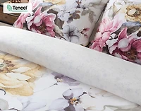 Braganza Duvet Cover, TENCEL Lyocell, Floral, White, King