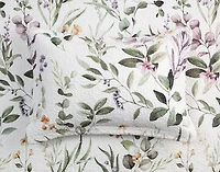 Simone Cotton Quilt Set, Floral, White,