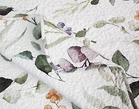 Simone Cotton Quilt Set, Floral, White,