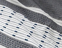Dash Duvet Cover, Cotton, Geometric, White,
