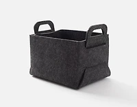 Collapsible Felt Basket, Grey,