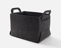 Collapsible Felt Basket, Grey,