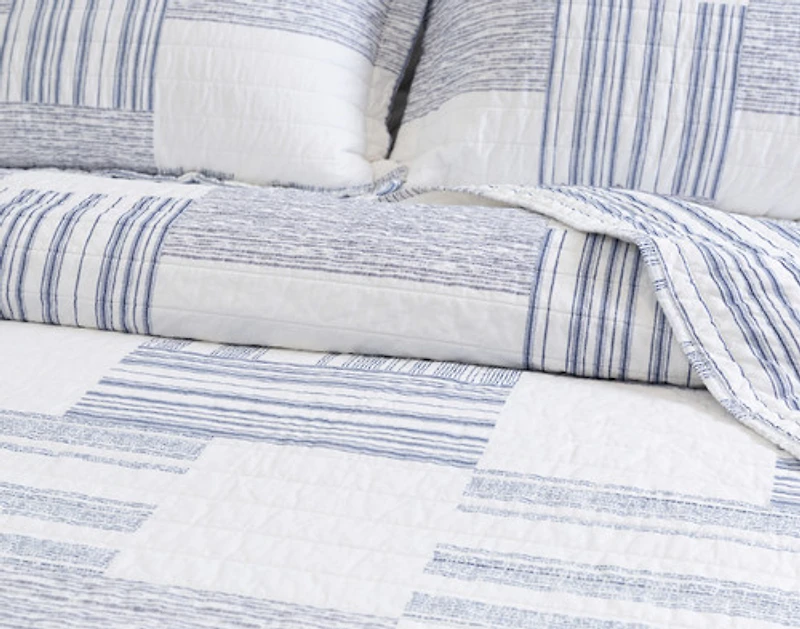 Frankie Cotton Quilt Set, White,