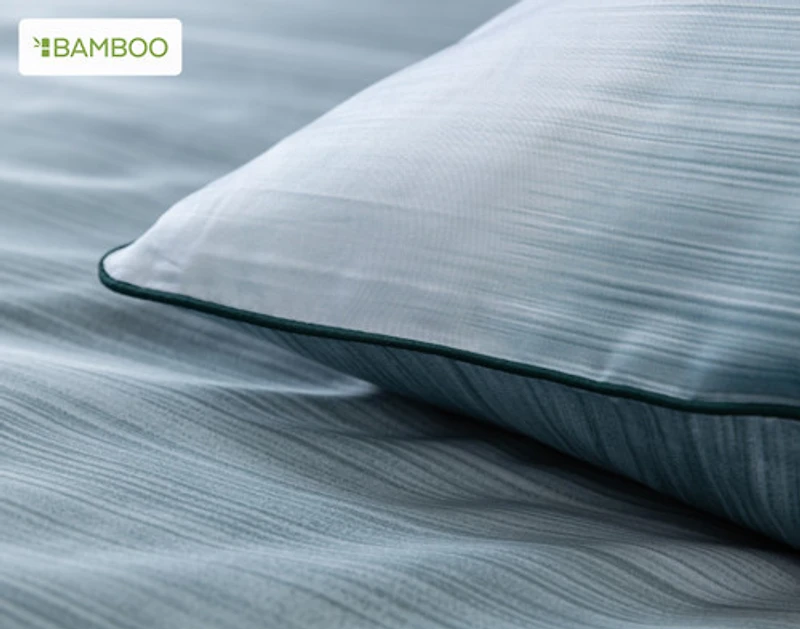 Horizons Duvet Cover, Cotton, Bamboo Scenic, Green,