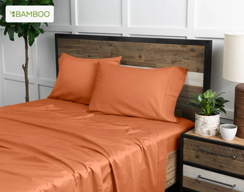 Bamboo Cotton Sheet Set - Apricot