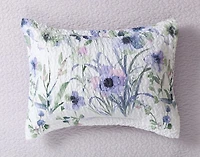 Evelyn Recycled Polyester Coverlet Set, Botanical, Blue,