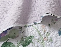 Evelyn Recycled Polyester Coverlet Set, Botanical, Blue,