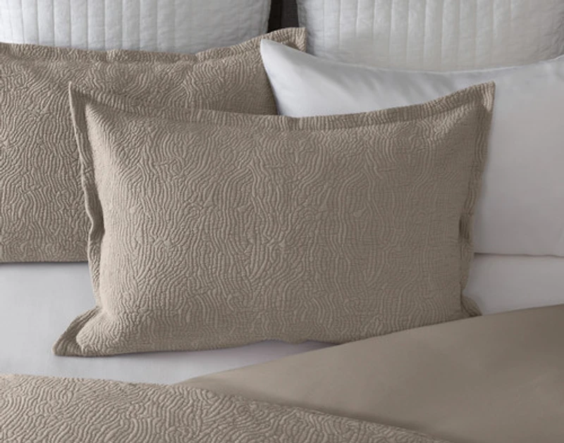 Brava Pillow Sham, Scenic, Brown, Queen