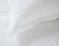 Corvo Duvet Cover, Cotton, Geometric, White, King