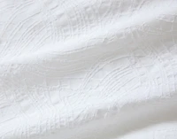 Corvo Duvet Cover, Cotton, Geometric, White, King