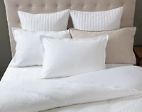Corvo Duvet Cover, Cotton, Geometric, White, King