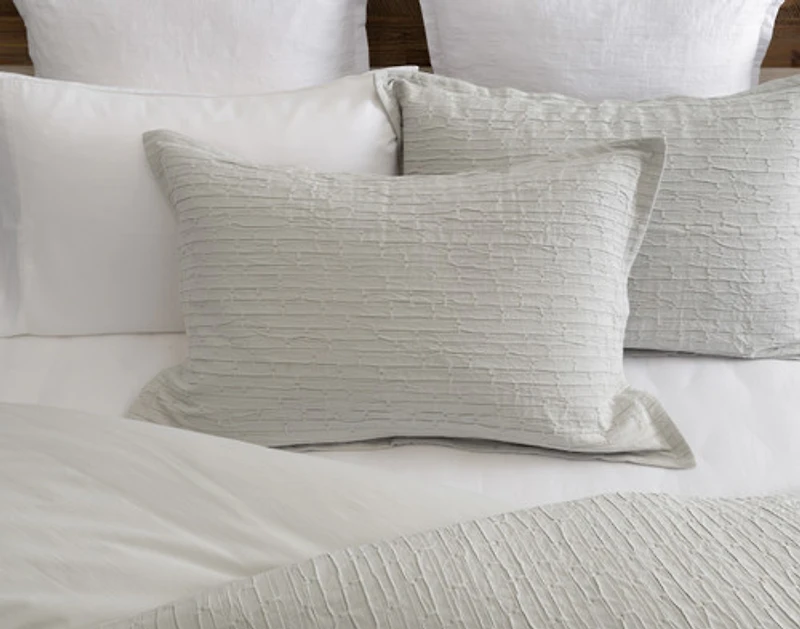 Montego Duvet Cover, Cotton, Geometric, Green, King