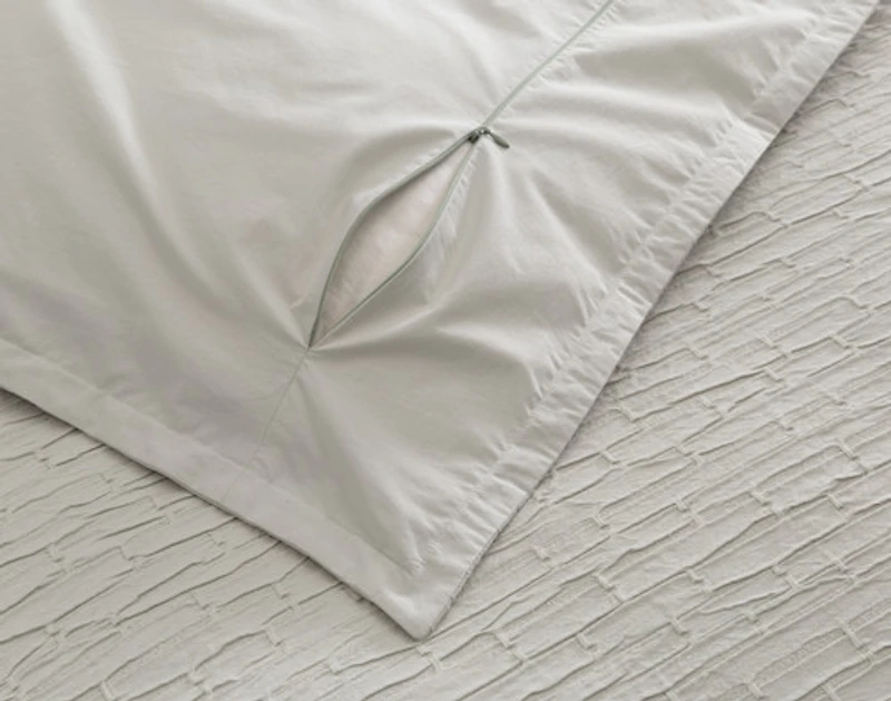 Montego Duvet Cover, Cotton, Geometric, Green, King