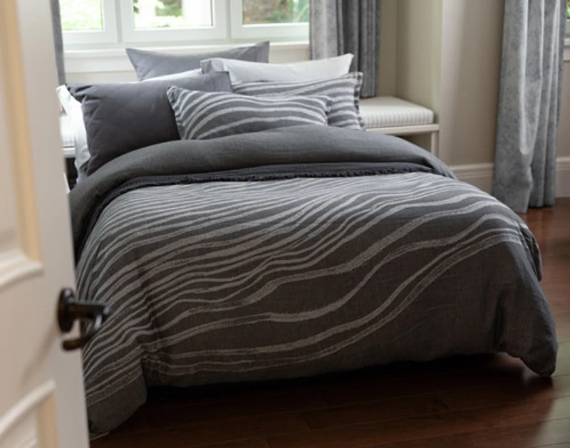 Cavalo Duvet Cover, Cotton, Geometric, Grey,
