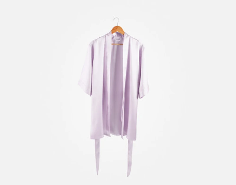 Silk Blend Kimono Robe