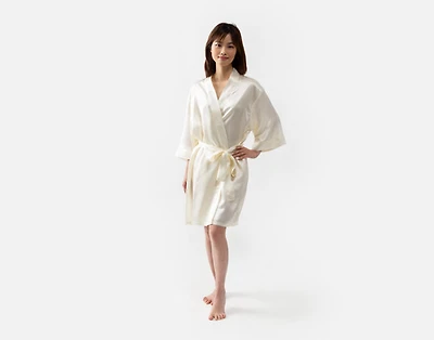Silk Blend Kimono Robe