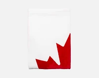 Canada Flag Fleece Throw, Scenic, White