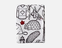 Welcome To Canada Fleece Throw, Scenic, White