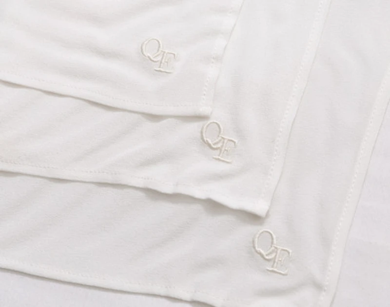 100% Mulberry Silk Exfoliating Face Cloths (Set of 3), White