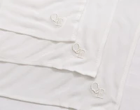 100% Mulberry Silk Exfoliating Face Cloths (Set of 3), White