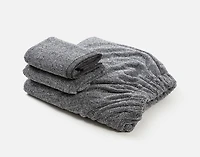 3-Piece Charcoal Infused Spa Wrap Bundle, Grey