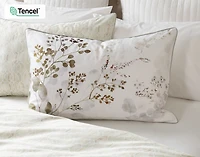 Sasha Botanical Duvet Cover, TENCEL Lyocell, Botanical, White,