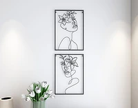 Harmony Metal Linework Wall Art, Scenic, White