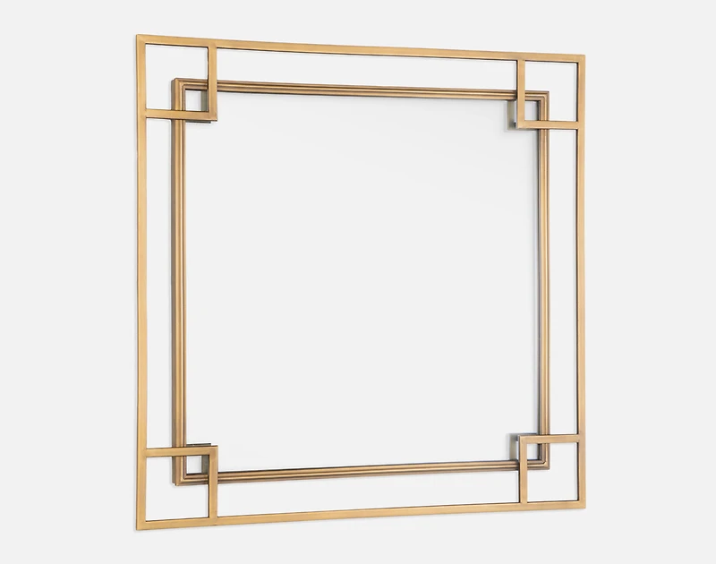 Myla Metal Frame Wall Mirror, Scenic, Gold