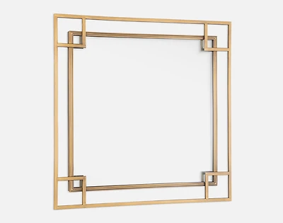 Myla Metal Frame Wall Mirror, Scenic, Gold
