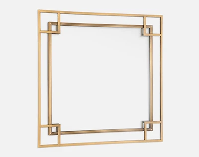 Myla Metal Frame Wall Mirror, Scenic, Gold