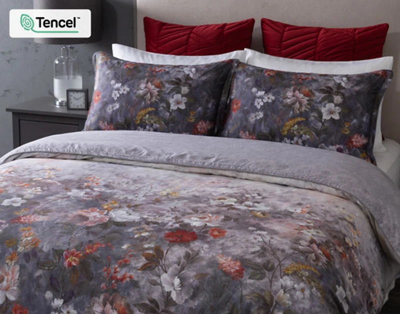 Renoir Floral Duvet Cover, TENCEL Lyocell, Floral, Purple, Double