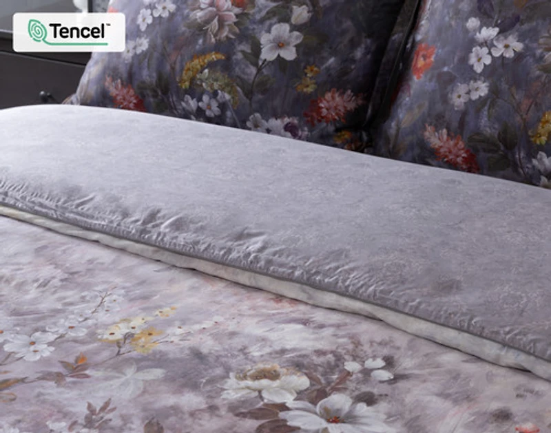 Renoir Floral Duvet Cover, TENCEL Lyocell, Floral, Purple, Double
