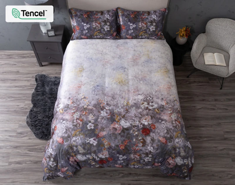 Renoir Floral Duvet Cover, TENCEL Lyocell, Floral, Purple, Double