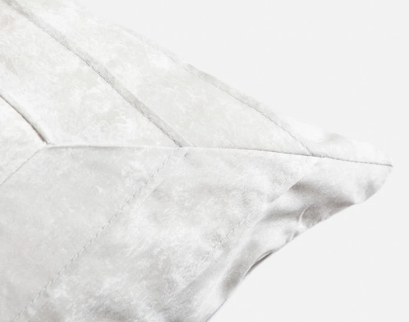 Metropolitan Euro Sham, Geometric, Grey, 26" x 26"