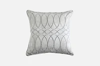 Metropolitan Square Cushion Cover, Geometric, Grey, 18" x 18"