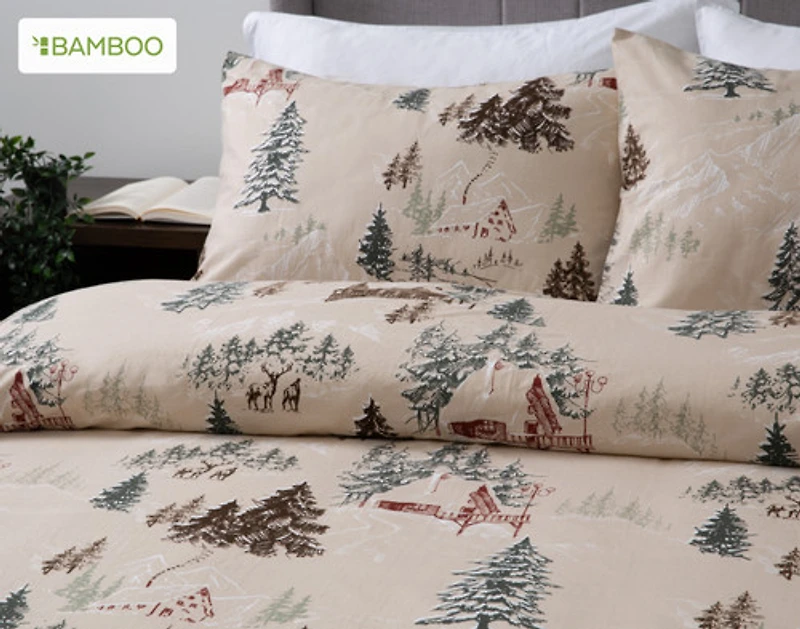 Bamboo Cotton Flannel Duvet Cover, Bamboo Cotton Set