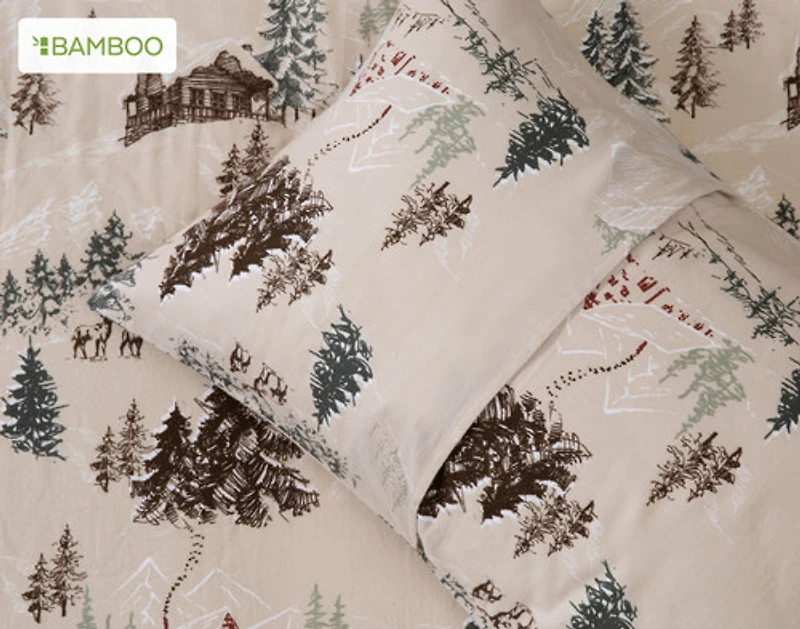 Bamboo Cotton Flannel Duvet Cover, Bamboo Cotton Set
