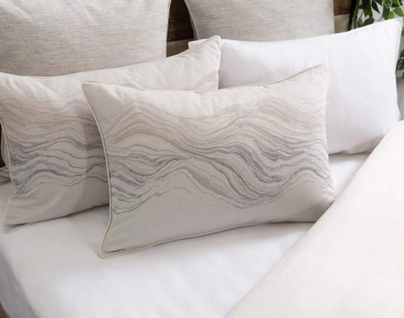 Striation Pillow Sham, Geometric, Beige,