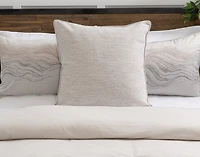 Striation Euro Sham, Geometric, Grey, 26" x 26"