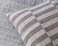 Halston Cotton Jacquard Square Cushion Cover, Geometric, White, 18" x 18"