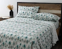 Organic Cotton Flannel Sheet Set - Winterscape - Queen