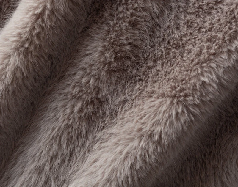 Arctic Fox Faux Fur Throw