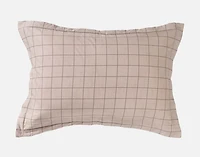 Marlon Plaid Pillow Sham, Geometric, Green,