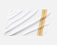 Bronze Stripe Cotton Towel Set, Geometric, White