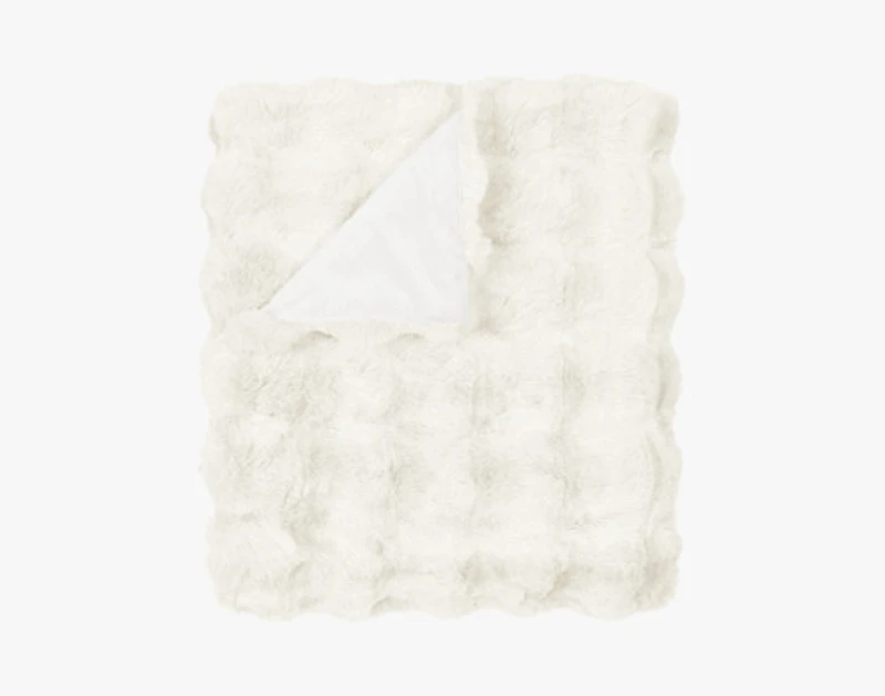 Bubble Faux Fur Throw