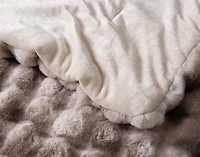 Bubble Faux Fur Comforter Set