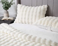Bubble Faux Fur Comforter Set
