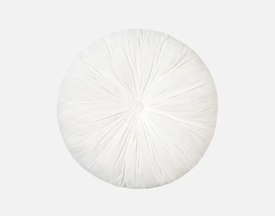 Pleated Velvet Round Cushion