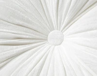 Pleated Velvet Round Cushion