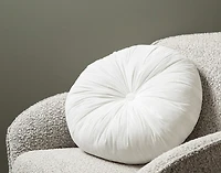 Pleated Velvet Round Cushion